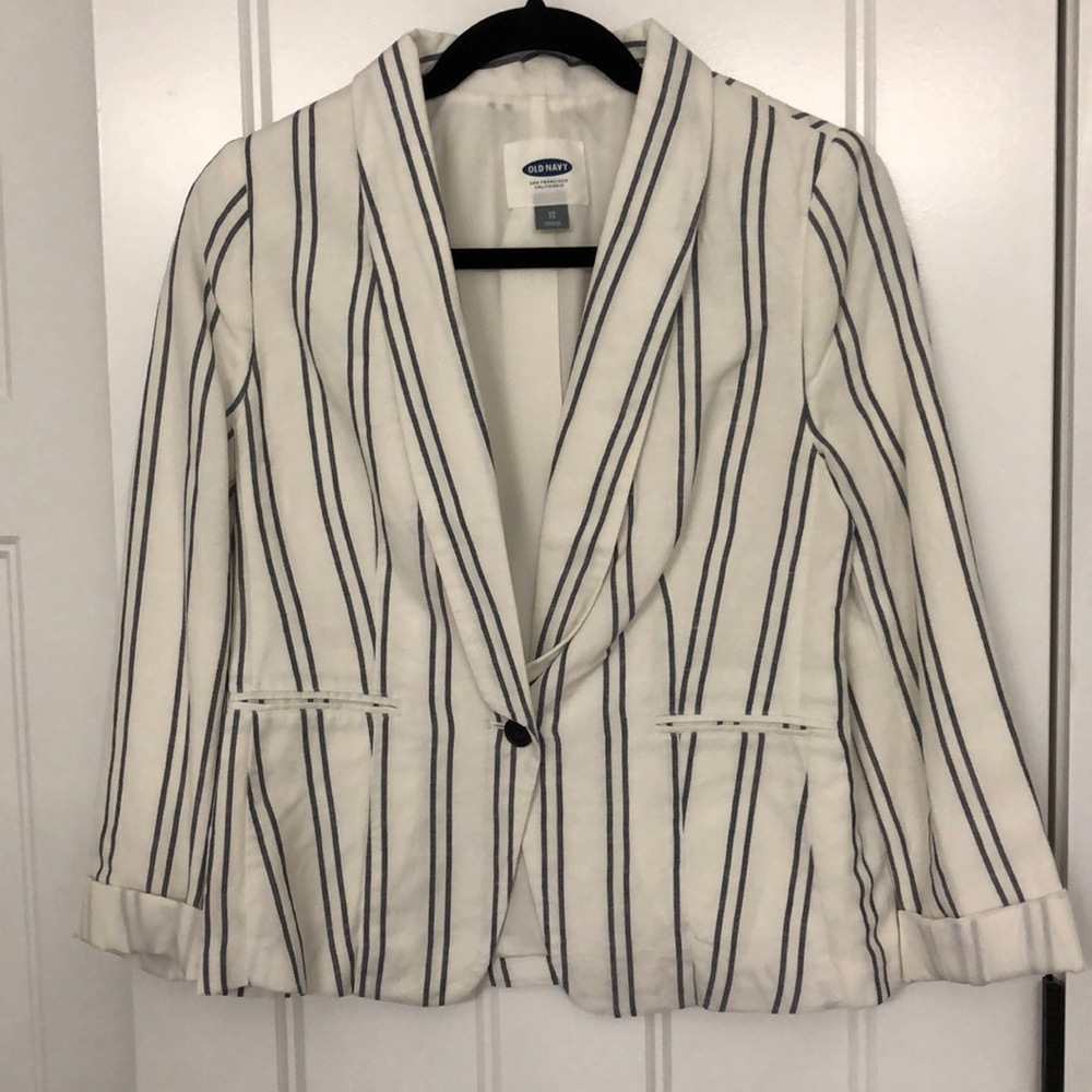 Nautical striped blazer
